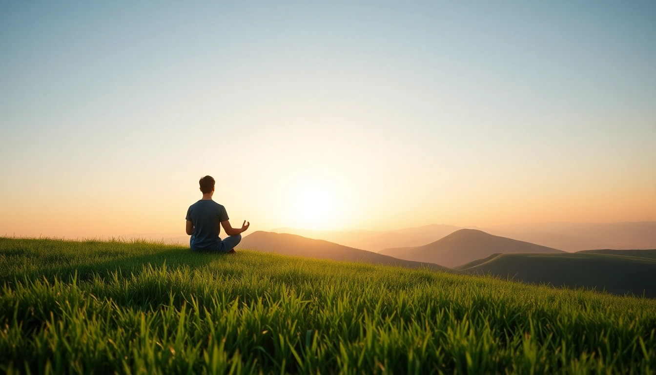 A calming scene depicting relaxation techniques to combat stress and anxiety.